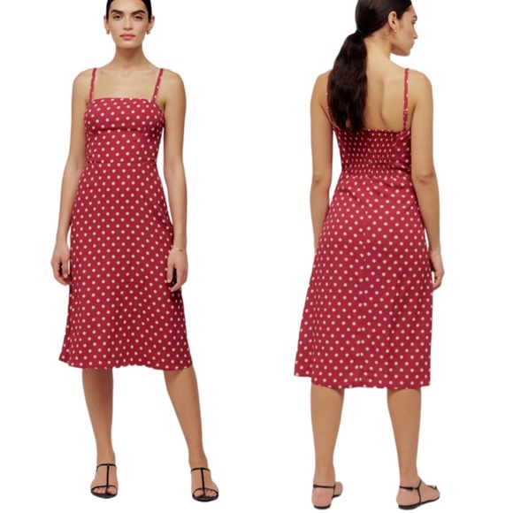 Reformation Dresses & Skirts - Reformation Afternoon Polka Dot Midi Dress Campari Red 4 NWT